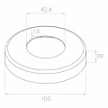 Słupek końcowy prawy/lewy fi 42,4x1060mm AISI304 2 uchwyty do szkła podłogowy 000-558 (4)