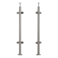Słupek balustradowy środkowy fi 42,4x1060/1102,4 mm/ 4 uchwyty do szkła AISI 304 000-560 (1)