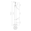 Słupek balustradowy środkowy fi 42,4x1060/1102,4 mm/ 4 uchwyty do szkła AISI 304 000-560 (4)