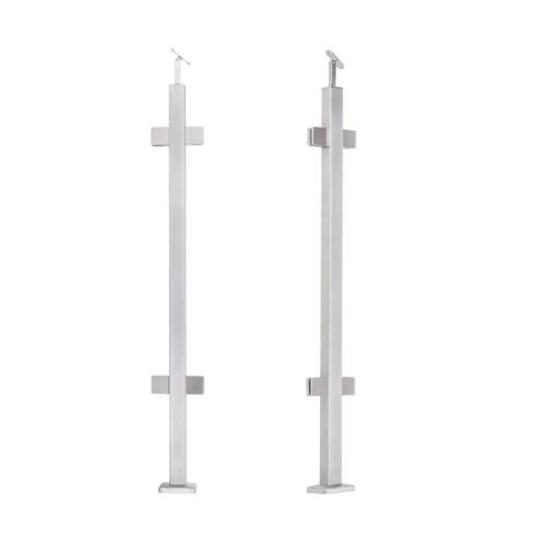 Słupek balustradowy środkowy 40x40x1060/1100mm 4 uchwyty do szkła AISI 304 000-563 (1)