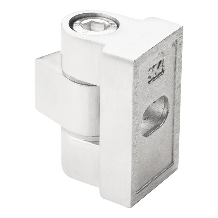 Zawias 180° do uchwytu do szkła 45 x 45 x 26 mm system płaski AISI304, satyna 000-568 (2)