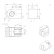 Zawias 180° do uchwytu do szkła 45 x 45 x 26 mm system płaski AISI304, satyna 000-568 (4)