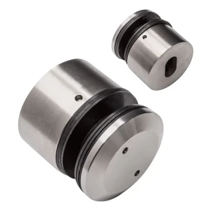 Uchwyt punktowy szkło 8-16,76mm fi 48/26/M10x38 AISI304 na klucz system płaski satyna