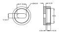 Uchwyt punktowy szkło 8-16,76mm fi 48/26/M10x38 na imbus AISI304 satyna system płaski 000-570 (2)