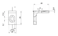 Wspornik do szkła 40x35x20 mm AISI304 system płaski satyna 000-587 (5)